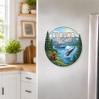 Custom Alaska Cruise Magnet, Personalized Fridge Magnet, Stateroom Cabin Door Decor, Scenic Alaska Travel Souvenir, Personalized Gift