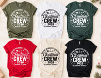 Personalized Christmas Crew 2026 Sweatshirt, Custom Family Holiday Tee, Matching Group Outfit, Festive Name T-Shirt, Family Christmas Gift
