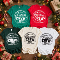 Personalized Christmas Crew 2026 Sweatshirt, Custom Family Holiday Tee, Matching Group Outfit, Festive Name T-Shirt, Family Christmas Gift