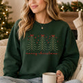 Minimalist Pine Tree Sweatshirt, Merry Christmas Crewneck, Coquette Bow Holiday Pullover, Festive Winter Shirt, Holiday Gift for Her