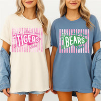 Personalized School Mascot Shirt, Custom Team Spirit Tee, Retro School Name Pennant Design, Spirit Week Outfit, Gift for Proud Student