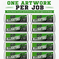 Custom Handheld Cheer Banners, Personalized School Spirit Vinyl Signs with Plastic Handles, Bulk Team Banner Set of 10+