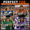 Custom Handheld Cheer Banners, Personalized School Spirit Vinyl Signs with Plastic Handles, Bulk Team Banner Set of 10+