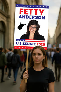 Fetty Anderson For West Virginia Senate 2026 Election Sign, Republican, Political Campaign Sign, Senate Election 2026 Race Poster Sign