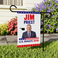 Jim Priest For Oklahoma Senate 2026 Garden Flag, Double Sided, 2026 Senate Flag, Elections Flag, Anti-Trump, Race Red White Blue Flag