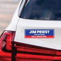 Jim Priest For Oklahoma Senate 2026 Car Magnet - Vote Jim Priest Vehicle Magnet, Oklahoma Senate Elections 2026 Magnet - 10