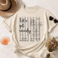 Personalized Bachelorette Party Shirts, Custom Let's Get Rowdy Western Tees, Matching Bride Crew, Cowgirl Weekend Outfit, Gift for Bride