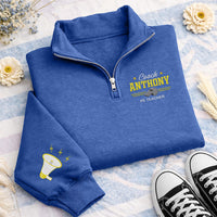 Personalized Coach Embroidered Quarter Zip Sweatshirt, Custom PE Teacher Pullover, School Staff Apparel, Team Sports Layer, Coach Gift