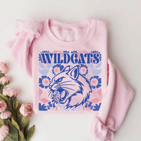 Personalized School Mascot Shirt, Custom Floral Team Spirit Tee, Retro Mascot T-Shirt, Game Day School Outfit, Gift for Students and Fans