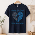 Personalized Memorial Shirt, Custom Angel Wing Remembrance Tee, In Loving Memory Name and Life Dates, Sympathy Bereavement Gift for Her