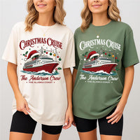 Personalized Christmas Cruise Shirt, Custom Family Vacation Tee, Matching Holiday Trip Outfit, Alaska Sailing Crew Shirt, Cruise Trip Gift