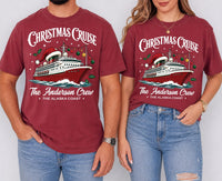 Personalized Christmas Cruise Shirt, Custom Family Vacation Tee, Matching Holiday Trip Outfit, Alaska Sailing Crew Shirt, Cruise Trip Gift