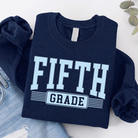 Fifth Grade Teacher Shirt, Retro Varsity Grade Tee, Back to School Classroom Outfit, Elementary Educator Top, Teacher Appreciation Gift