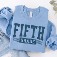 Fifth Grade Teacher Shirt, Retro Varsity Grade Tee, Back to School Classroom Outfit, Elementary Educator Top, Teacher Appreciation Gift