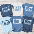 Fifth Grade Teacher Shirt, Retro Varsity Grade Tee, Back to School Classroom Outfit, Elementary Educator Top, Teacher Appreciation Gift