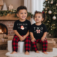 Personalized Family Christmas Shirt, Custom First Christmas Est 2026 Tee, Santa Bow Matching Holiday Top, Family Outfit, Holiday Gift