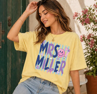 Personalized Teacher Name Shirt, Custom Mrs Classroom Tee, Cute Pencil Apple Educator Top, Back to School Outfit, Gift for Teacher