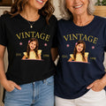 Personalized Vintage Photo Shirt, Custom Est Year Family Tee, Retro Picture T-Shirt, Birthday Photo Keepsake, Gift for Mom or Grandma