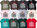 Personalized Christmas Crew Shirt, Custom Family Name Holiday Tee, Matching Group Party Outfit, Festive Winter Top, Family Christmas Gift