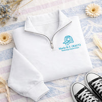 Personalized Radiology Embroidered Quarter Zip Sweatshirt, Custom Rad Tech Pullover, CT MRI Workwear, Hospital Shift Layer, Gift for RT