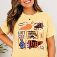Custom School Spirit Mascot Shirt, Personalized Team Colors Tee, Retro Cheer Collage T-Shirt, Game Day Fan Outfit, Gift for Team Mom
