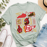 Custom School Spirit Mascot Shirt, Personalized Team Colors Tee, Retro Cheer Collage T-Shirt, Game Day Fan Outfit, Gift for Team Mom