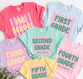 Personalized Grade Level Teacher Shirt, Custom Teacher Name Tee, Preschool to Fifth Grade Outfit, School Staff Top, Back to School Gift