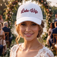 Personalized Lake Life Embroidered Hat, Custom Lake Wife Cap, Bridal Party Cap, Destination Wedding Weekend Favor, Bachelorette Party Hat