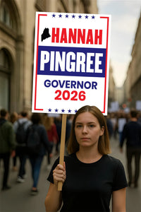 Hannah Pingree For Maine Governor 2026 Election Sign, Political Campaign Sign, Republican party, Governor Election 2026 Race Poster Sign