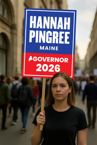 Hannah Pingree For Maine Governor 2026 Election Sign, Political Campaign Sign, Republican party, Governor Election 2026 Race Poster Sign