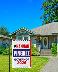 Hannah Pingree For Maine Governor 2026 Garden Flag, Double Sided, 2026 Governor Flag, Elections Flag, Race Red White & Blue Flag