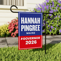 Hannah Pingree For Maine Governor 2026 Garden Flag, Double Sided, 2026 Governor Flag, Elections Flag, Race Red White & Blue Flag