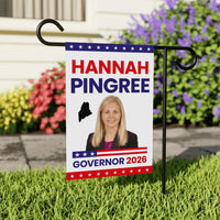 Hannah Pingree For Maine Governor 2026 Garden Flag, Double Sided, 2026 Governor Flag, Elections Flag, Race Red White & Blue Flag