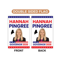 Hannah Pingree For Maine Governor 2026 Garden Flag, Double Sided, 2026 Governor Flag, Elections Flag, Race Red White & Blue Flag