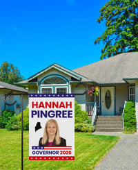 Hannah Pingree For Maine Governor 2026 Garden Flag, Double Sided, 2026 Governor Flag, Elections Flag, Race Red White & Blue Flag