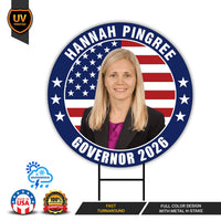 Hannah Pingree For Maine Governor 2026 Yard Sign, Corrugated Plastic Governor Elections Race Red White Blue Yard Sign with Metal H-Stake