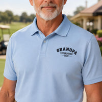 Custom Embroidered Polo Shirt for Dad and Grandpa, Personalized Polo Shirts for Birthday Gift, Weekend Wear, Dad Polo, Casual Polo
