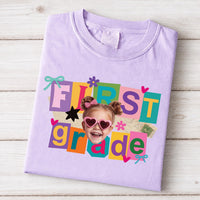 Personalized First Grade Teacher Shirt, Custom Student Photo Tee, Cute Teacher Tee, First Day Classroom Outfit, Back to School Gift