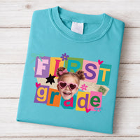 Personalized First Grade Teacher Shirt, Custom Student Photo Tee, Cute Teacher Tee, First Day Classroom Outfit, Back to School Gift