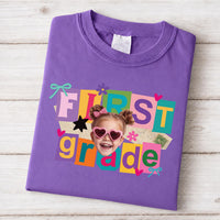 Personalized First Grade Teacher Shirt, Custom Student Photo Tee, Cute Teacher Tee, First Day Classroom Outfit, Back to School Gift