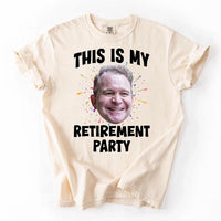 Personalized Retirement Party Shirt, Custom Photo Crew Tee, Matching Coworker Group Shirts, Funny Retiree Outfit, Farewell Gift for Boss