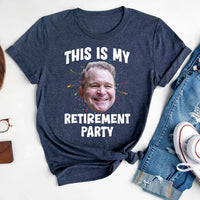 Personalized Retirement Party Shirt, Custom Photo Crew Tee, Matching Coworker Group Shirts, Funny Retiree Outfit, Farewell Gift for Boss