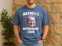 Personalized Retirement Party Shirt, Custom Photo Crew Tee, Matching Coworker Group Shirts, Funny Retiree Outfit, Farewell Gift for Boss
