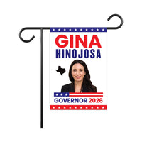 Gina Hinojosa For Texas Governor 2026 Garden Flag, Double Sided, 2026 Governor Flag, Republican, Elections Flag, Race Red White & Blue Flag