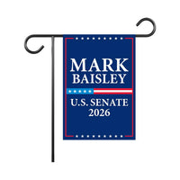Mark Baisley For Colorado Senate 2026 Garden Flag, Double Sided, 2026 Senate Flag, Elections Flag, Race Red White & Blue Flag