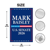 Mark Baisley For Colorado Senate 2026 Garden Flag, Double Sided, 2026 Senate Flag, Elections Flag, Race Red White & Blue Flag