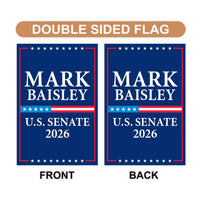 Mark Baisley For Colorado Senate 2026 Garden Flag, Double Sided, 2026 Senate Flag, Elections Flag, Race Red White & Blue Flag