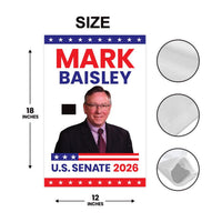 Mark Baisley For Colorado Senate 2026 Garden Flag, Double Sided, 2026 Senate Flag, Elections Flag, Race Red White & Blue Flag