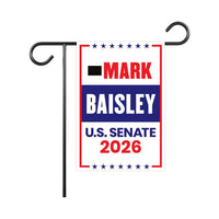 Mark Baisley For Colorado Senate 2026 Garden Flag, Double Sided, 2026 Senate Flag, Elections Flag, Race Red White & Blue Flag