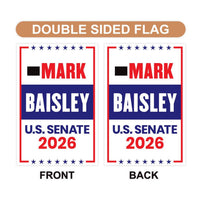 Mark Baisley For Colorado Senate 2026 Garden Flag, Double Sided, 2026 Senate Flag, Elections Flag, Race Red White & Blue Flag